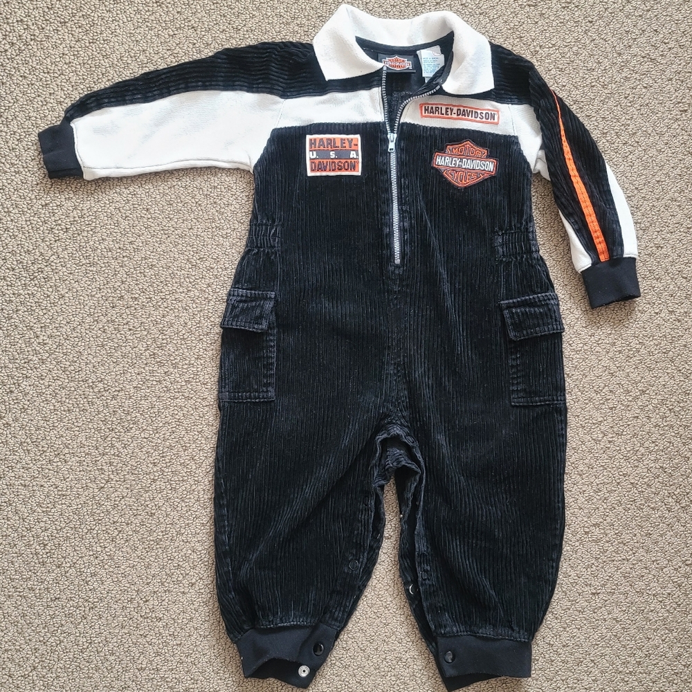 Harley-Davidson Corduroy Onesie Bunting